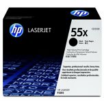 HP CE255X / HP 55X toner originál, čierna (black), II. akosť kartónového obalu