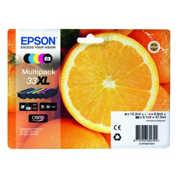 Epson originálna sada náplní T33XL / C13T33574011 CMYK 12,2 + 8,9 + 3 x 8,9 ml